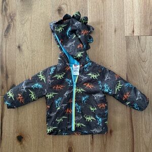 Dinosaur Print Hooded Jacket